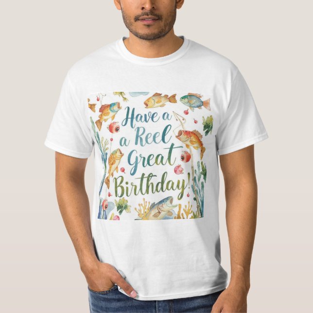 T-shirt Amoureux de la pêche fête d'anniversaire (Devant)