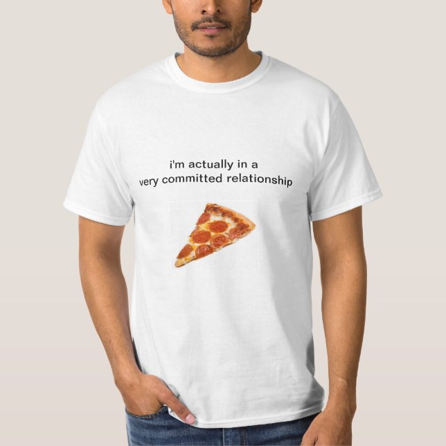 T-shirt Amoureux de la pizza ! (Devant)