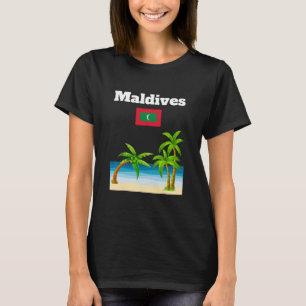 T-shirt Amoureux de la plage des Maldives Voyage Souvenir