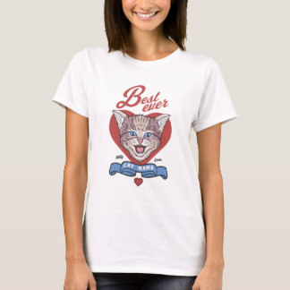 T-shirt Amoureux de les chats - Meilleure maman de chat
