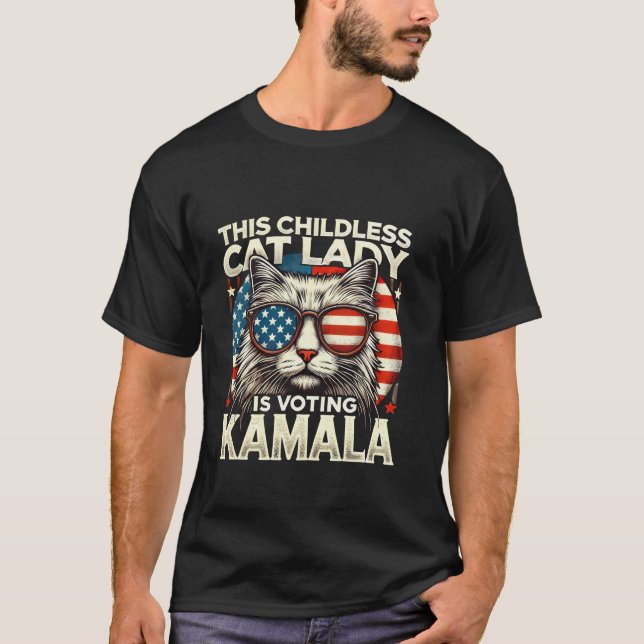 T-shirt Amoureux de les chats rétro Cette dame sans chats  (Devant)