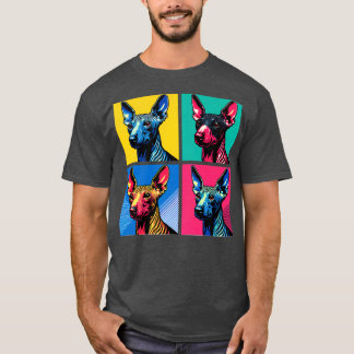 T-shirt Amoureux de les chiens d'art américain sans cheveu
