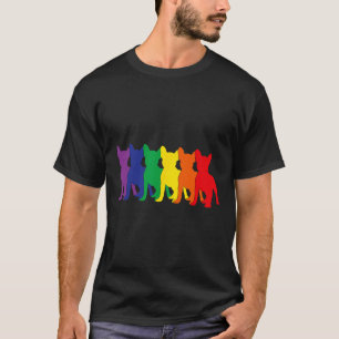 T-shirt Amoureux de les chiens de Silhouettes Chihuahua