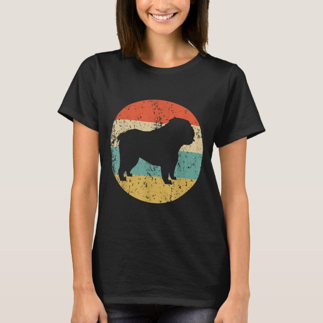 T-shirt amoureux de les chiens | Français Cadeau Bulldog P (Devant)