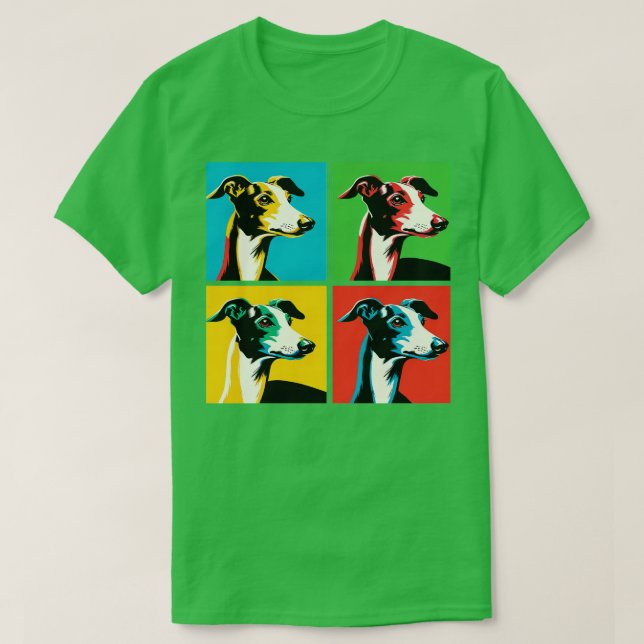 T-shirt Amoureux de les chiens italiens Greyhound Art (Design devant)
