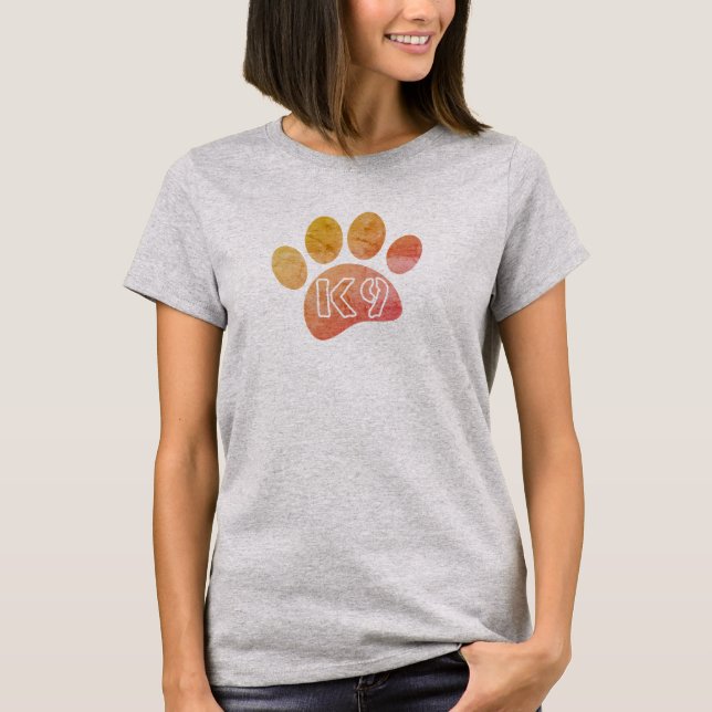 T-shirt Amoureux de les chiens K9 (Devant)