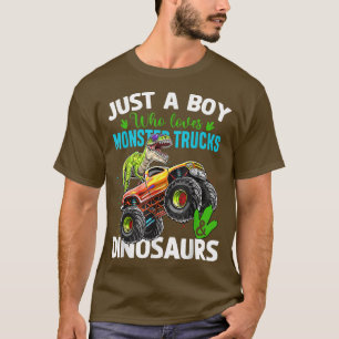 T-shirt Amoureux de Monster Truck Garçon drôle de dinosaur