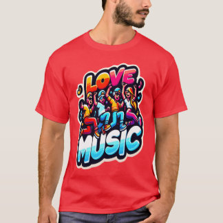 T-shirt amoureux de musique