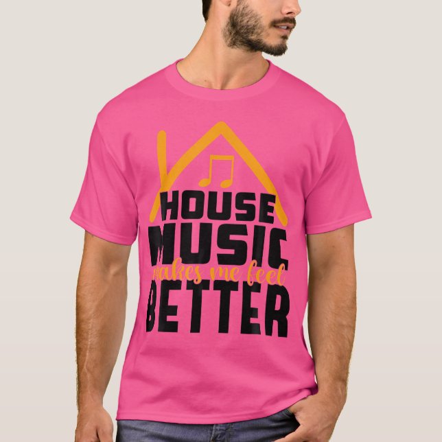T-shirt Amoureux De Musique De Maison - Dj Edm Citation Ra (Devant)