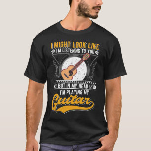 T-shirt Amoureux de musique drôle guitariste Acoustique gu