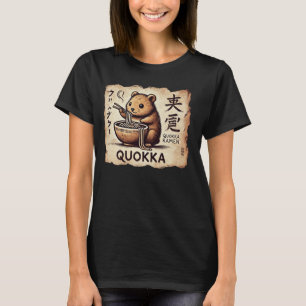 T-shirt Amoureux de nouilles d'art rupestre japonais Faune