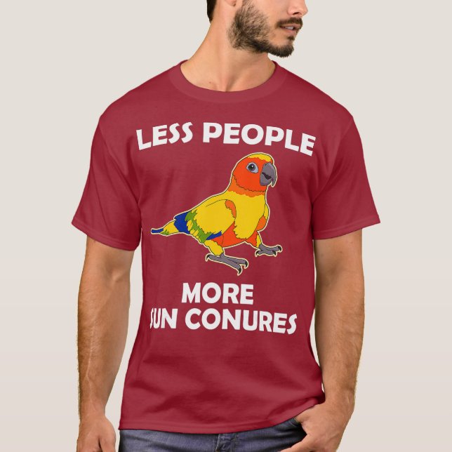 T-shirt Amoureux de perroquet Moins de gens Soleil Conure (Devant)