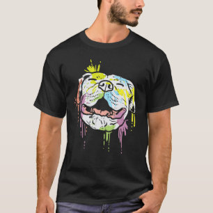 T-shirt Amoureux de Pitbull Américain Terrier Coloré Pitty