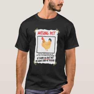 T-shirt Amoureux de poulet de compagnie manquant Pun de di