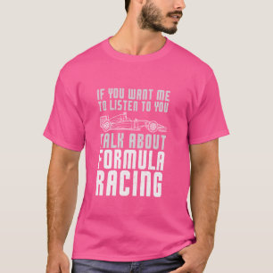 T-shirt Amoureux De Voiture De Course Drôle Parler De Fan 
