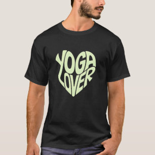T-shirt Amoureux de yoga Design Cœur Rétro Méditation & Bi