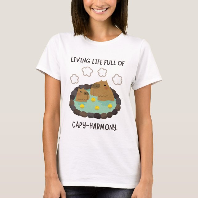 T-shirt Amoureux des animaux amusants de Capybara (Devant)