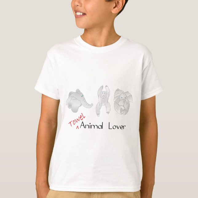 T-shirt Amoureux des animaux de serviettes (Devant)