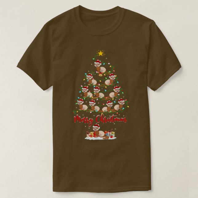 T-shirt Amoureux des animaux Ferret Matching Père Noël Fer (Design devant)