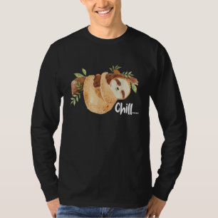 T-shirt Amoureux des Animaux Sauvages Paresseux Décontract