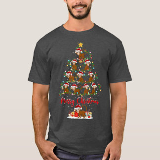 T-shirt Amoureux des animaux singe correspondant Père Noël