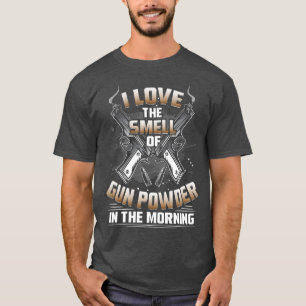 T-shirt Amoureux Des Armes À Feu J'Aime L'Odeur De Poudre