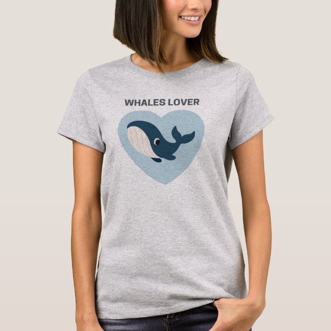 T-shirt Amoureux des baleines (Devant)