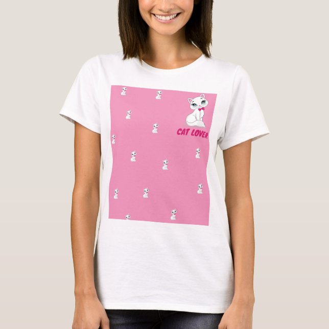 T-shirt Amoureux des chats (Devant)