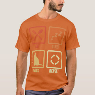 T-shirt Amoureux des chats ami de routine