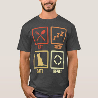 T-shirt Amoureux des chats ami de routine
