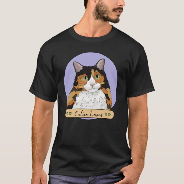 T-shirt Amoureux des chats Calico (Devant)