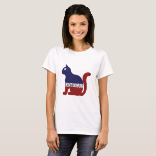 T-shirt AMOUREUX DES CHATS Démocrate pour l'Amoureux des