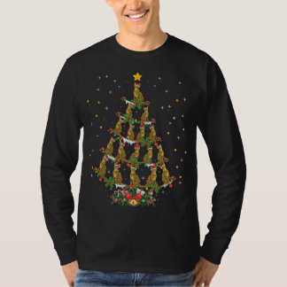 T-shirt Amoureux des chats du Bengale Noël Chapeau du Père