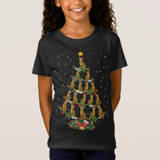 T-Shirt Amoureux des chats du Bengale Noël Chapeau du Père