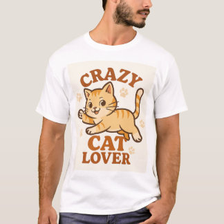 T-shirt Amoureux des chats fou