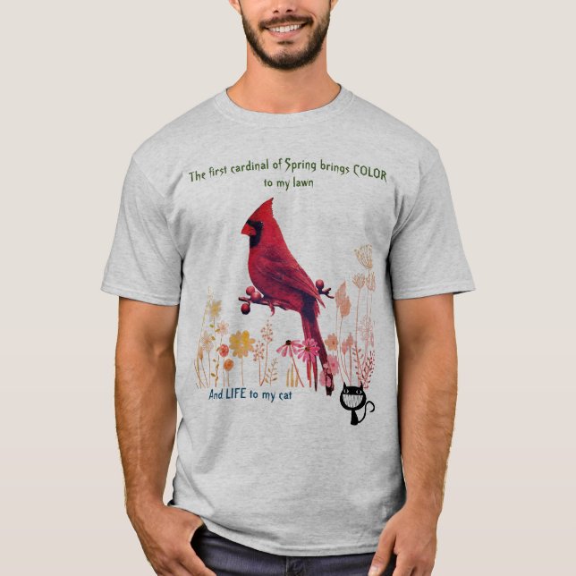 T-shirt Amoureux des chats Funny - Couleurs de printemps (Devant)