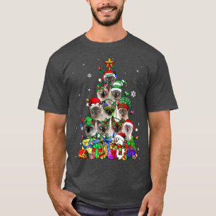 T-shirt Amoureux des chats Funny Siamese Tree Lumière de N