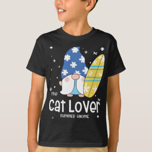 T-shirt Amoureux des chats Gnome Drôle Matching Été Pour L
