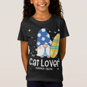 T-Shirt Amoureux des chats Gnome Drôle Matching Été Pour L