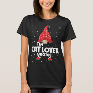 T-shirt Amoureux des chats Gnome Famille Matching Noël Fun