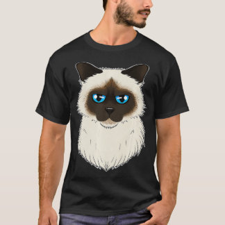 T-shirt Amoureux des chats I Chat Face I Birman Chat drôle