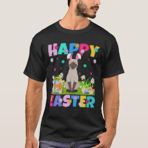 T-shirt Amoureux des chats Joyeux Bunny de Pâques Chat de