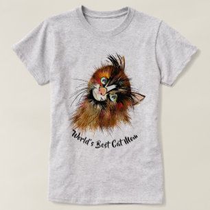 T-shirt AMOUREUX DES CHATS Meilleure maman de chat au mo
