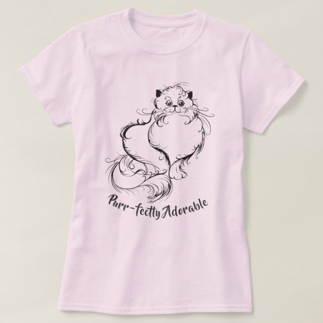 T-shirt AMOUREUX DES CHATS | Parfaitement Adorable (Design devant)