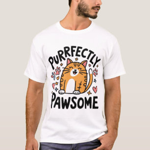T-shirt Amoureux des chats parfaitement pawsome