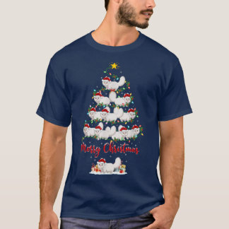 T-shirt Amoureux des chats persan correspondant Père Noël 