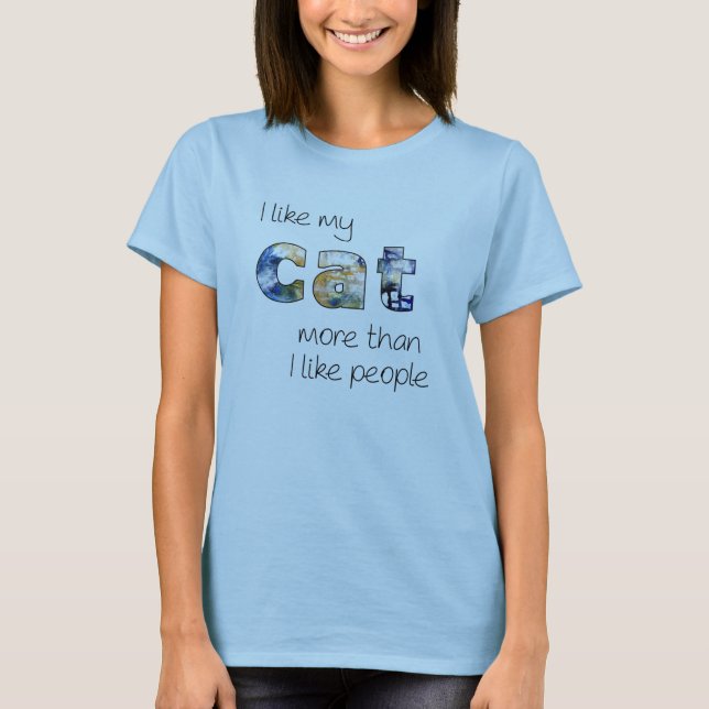 T-shirt Amoureux des chats pour femmes. (Devant)