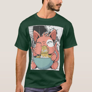 T-shirt Amoureux des chats Ramen Kawaii Anime1478