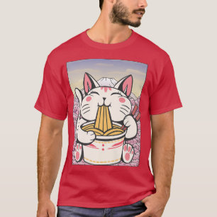 T-shirt Amoureux des chats Ramen Kawaii Anime 1489