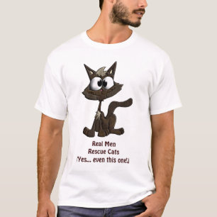T-shirt Amoureux des chats Real Hommes Secourir Chats Fun 
